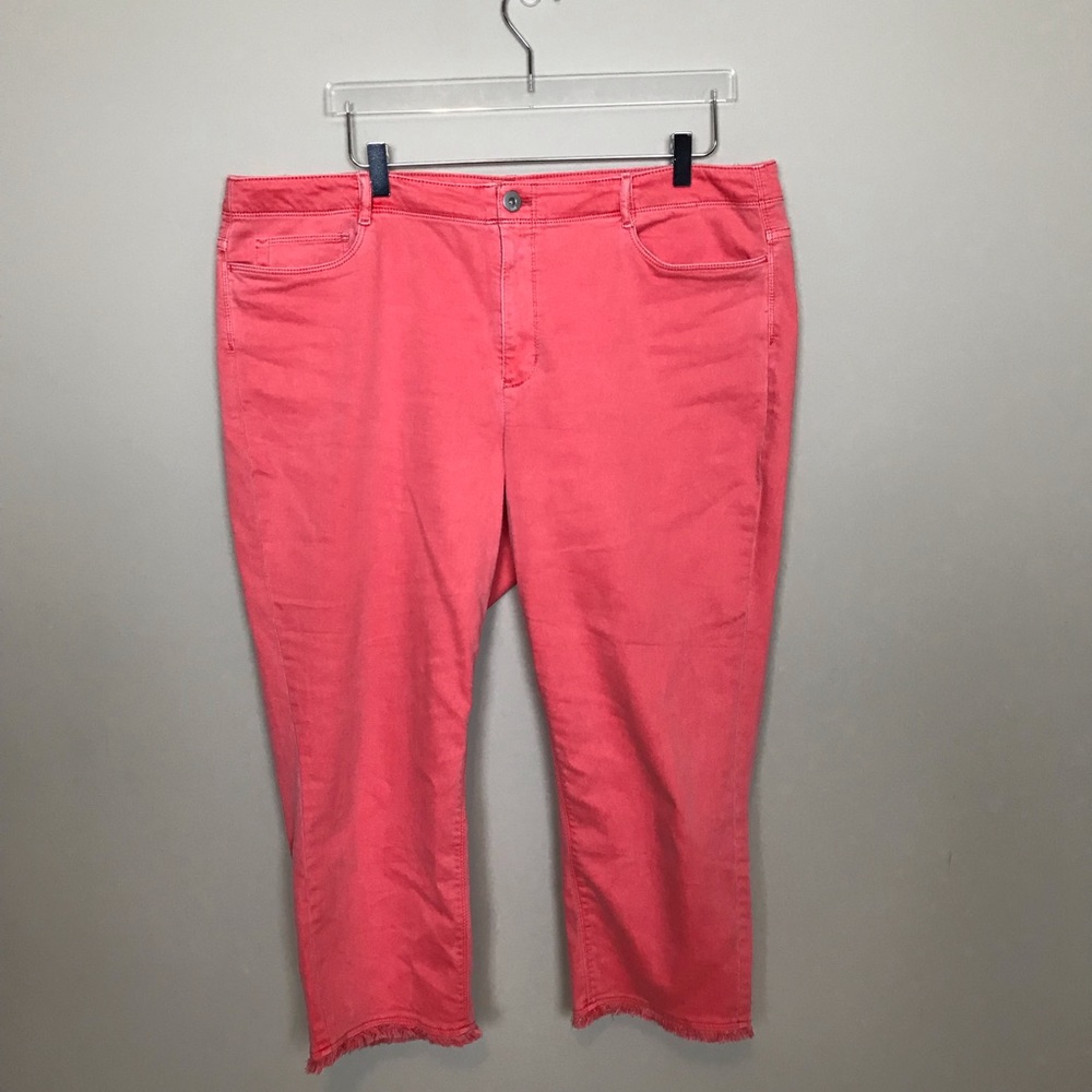 J. Jill Coral Authentic Fit Cropped Jean.